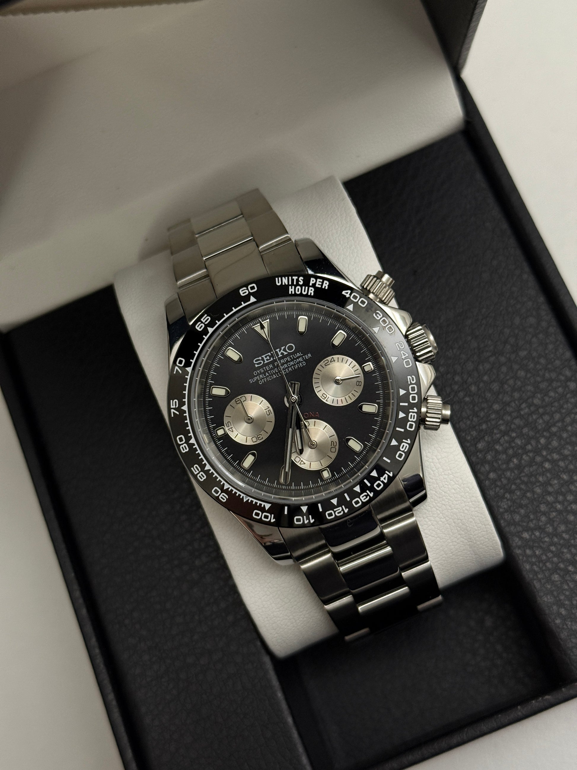 Black Seiko Daytona Mod