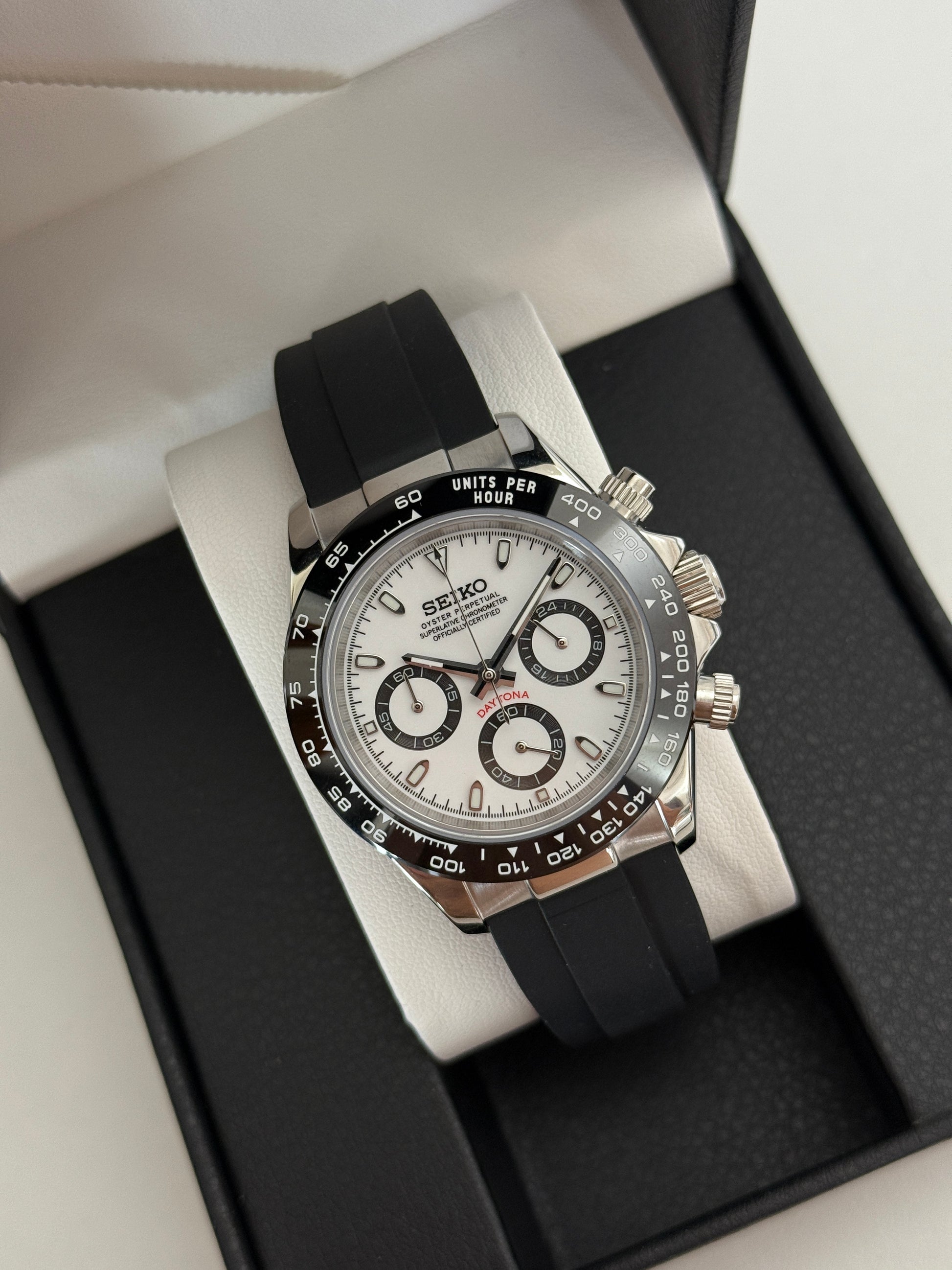 White Seiko Daytona Mod