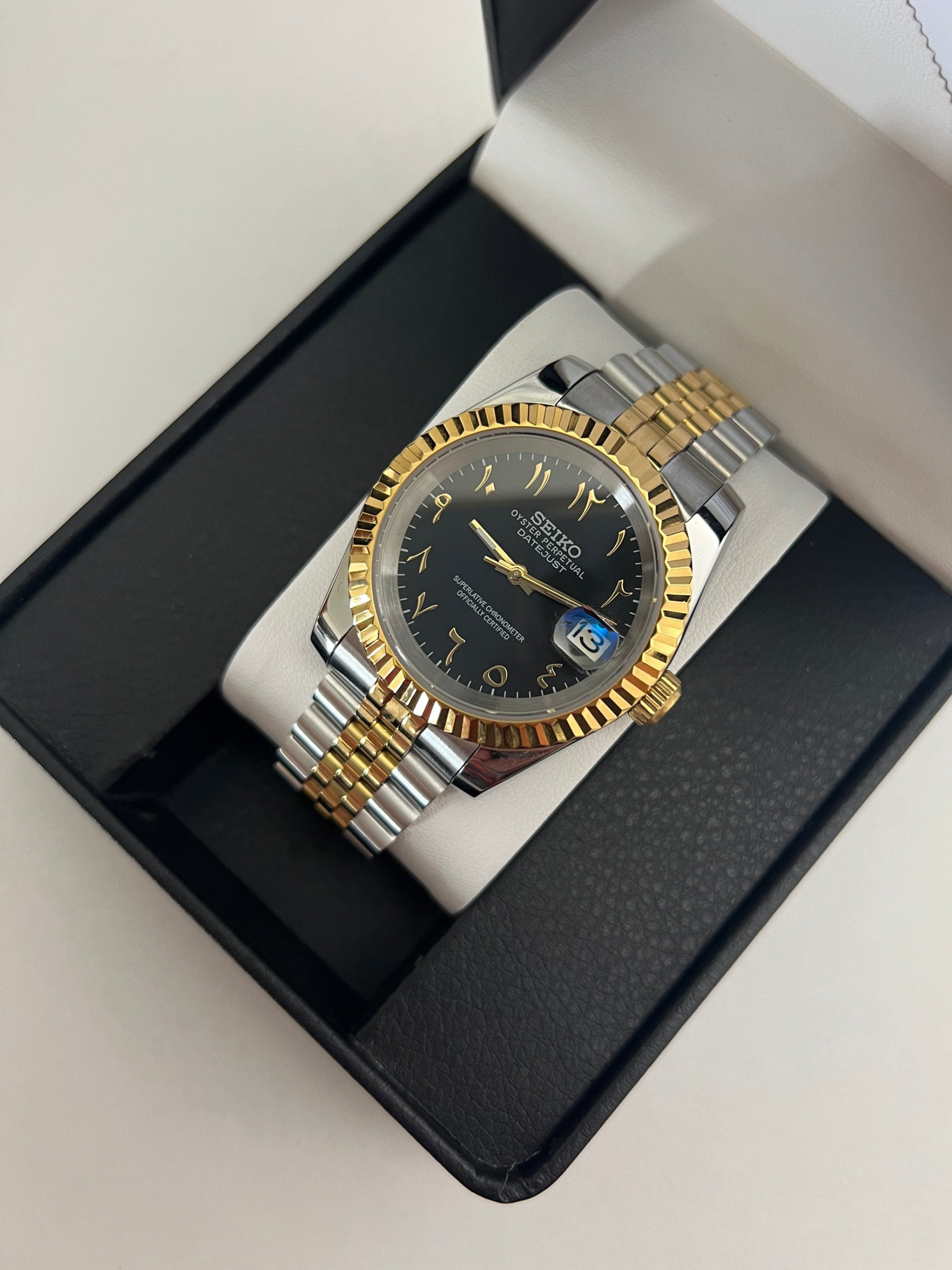 Two-Tone Arabic Datejust Custom Seiko Mod