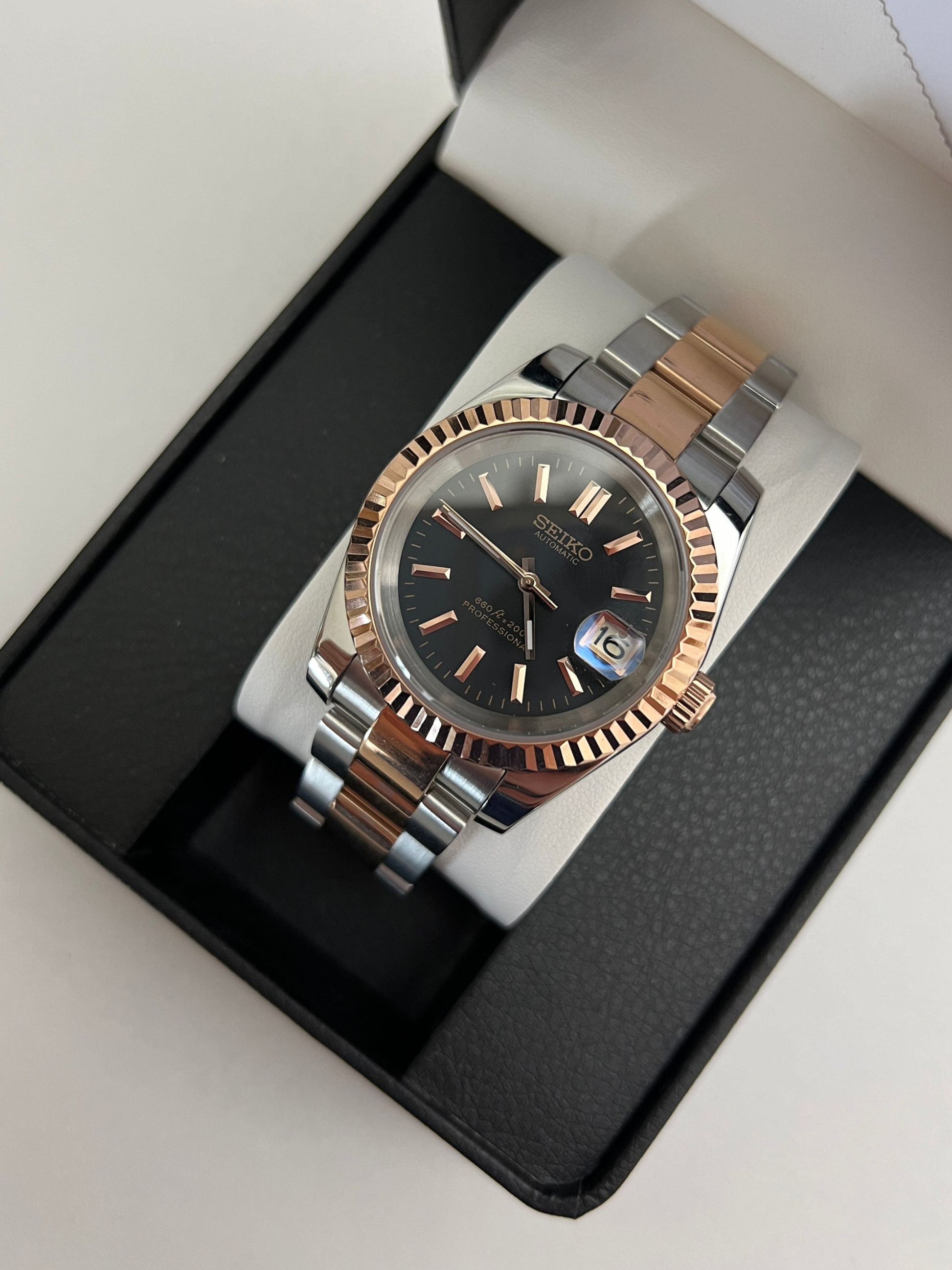 Rose Gold Datejust Custom Seiko Mod V2