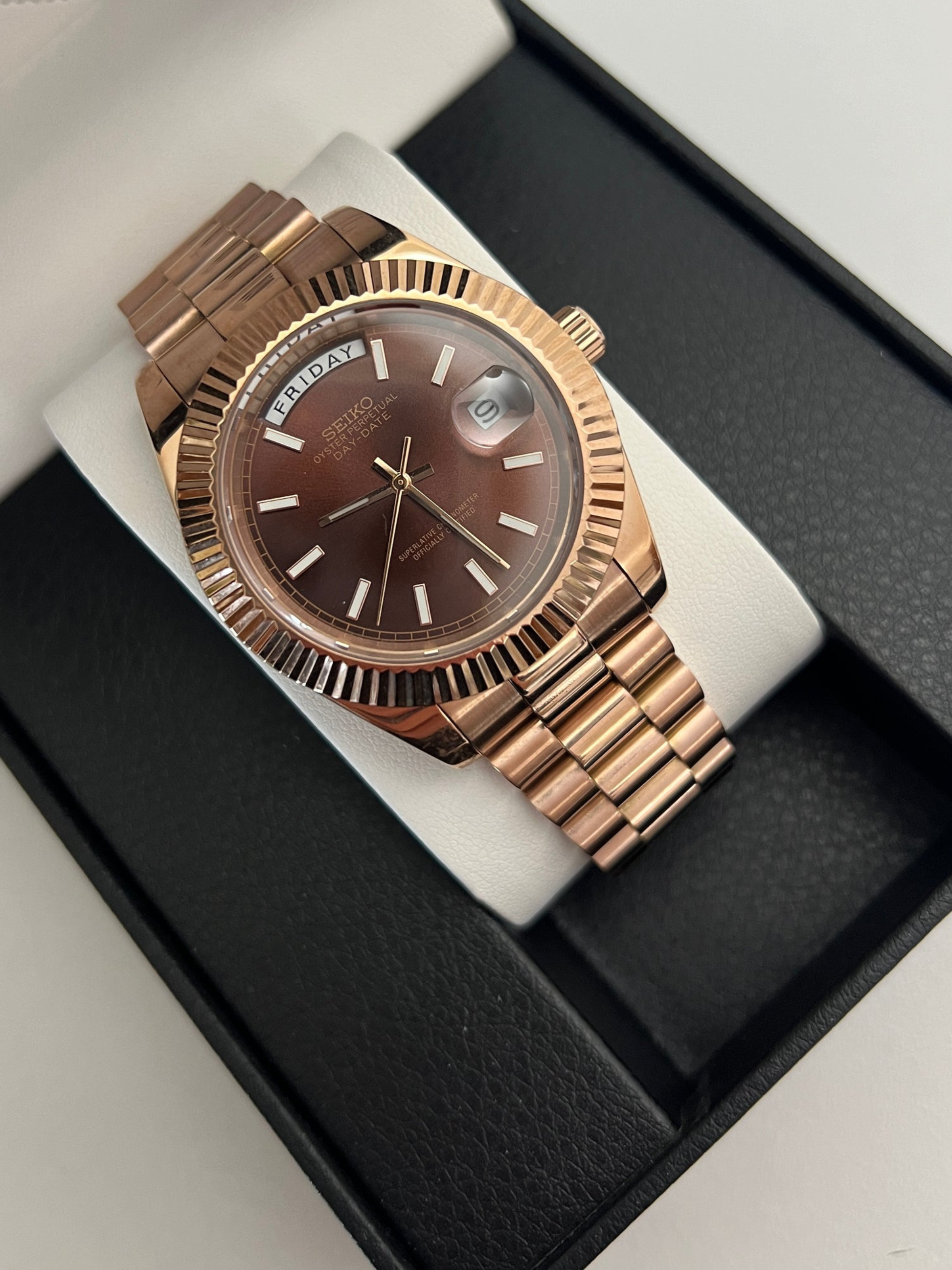 Chocolate DayDate Custom Seiko Mod