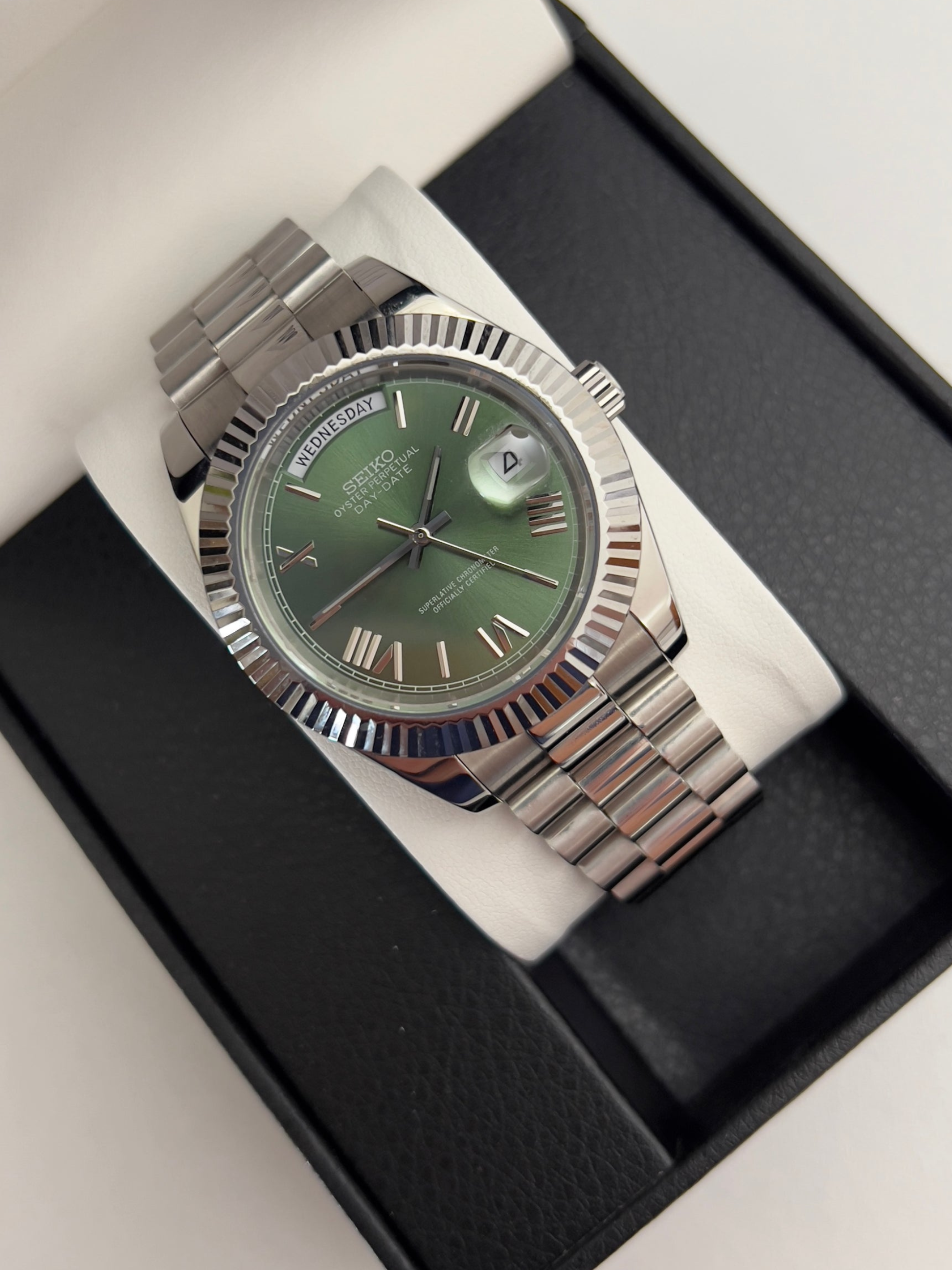 Green DayDate Custom Seiko Mod